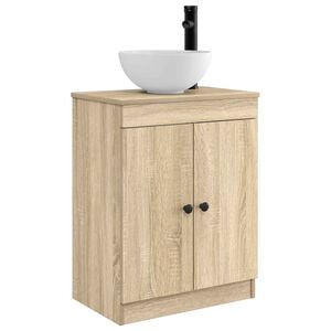 vidaXL Bathroom Vanity with Sink Sonoma Oak 54 x 35 x 83 cm