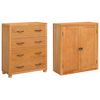 vidaXL Storage Furniture Set with Drawer Brown Engineered wood