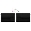 vidaXL Shoe Bench with Storage Black 80 x 30 x 45 cm Engineered wood