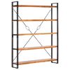 vidaXL 5-Tier Bookcase 140x30x180 cm Solid Acacia Wood