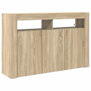 vidaXL Sideboard Sonoma Oak 116 x 30 x 75 cm Engineered Wood