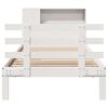 vidaXL Bookcase Bed without Mattress White 90x190 cm Single Solid Wood Pine