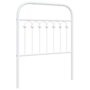 vidaXL Metal Replace Headboard White 75 cm