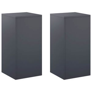 vidaXL Plant Stand 2 pcs Anthracite 30 x 30 x 60 cm Galvanised Steel
