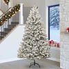 vidaXL Artificial Christmas Tree Green and White 270 cm PVC and Metal