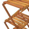 vidaXL 3-Tier Folding Shelf Brown 43x31x63 cm Solid Wood Acacia