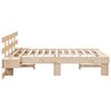 vidaXL Bed Frame with Headboard Brown 140 x 190 cm Solid Pine Wood