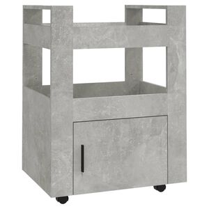 vidaXL Kitchen Trolley Concrete Grey 60x45x80 cm Engineered Wood