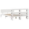 vidaXL Bed Frame with Headboard without Mattress White 140x190 cm