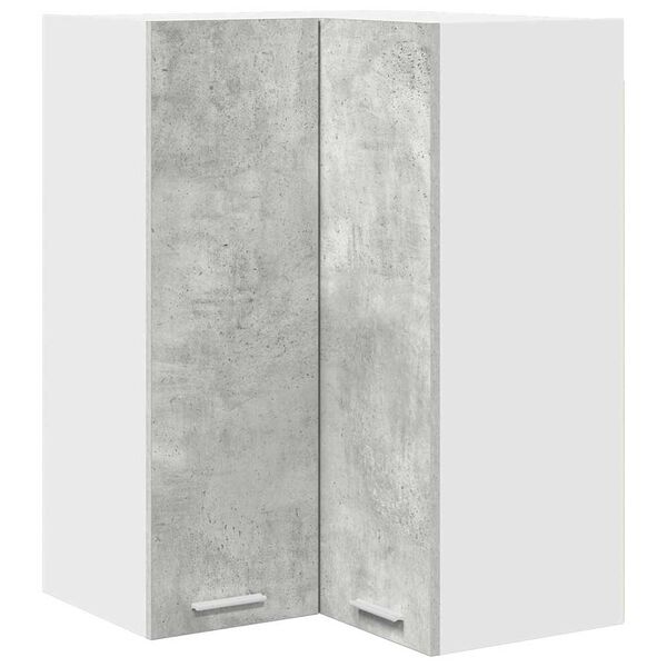 vidaXL Hanging Cabinet Concrete Grey and White 57 x 57 x 80 cm