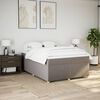 vidaXL Box Spring Bed with Mattress Taupe 140x200 cm Fabric