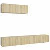 vidaXL 3 Piece TV Cabinet Set Sonoma Oak Engineered Wood