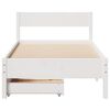 vidaXL Bed Frame without Mattress White 90x200 cm Solid Wood Pine