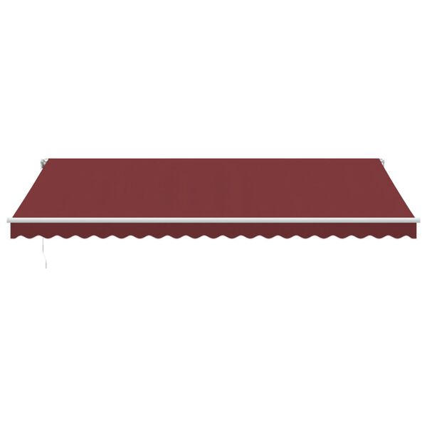 vidaXL Automatic Retractable Awning Burgundy 500x350 cm