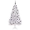 vidaXL Artificial Hinged Christmas Tree White 180 cm PVC and Steel