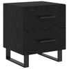 vidaXL Bedside Cabinet with Drawer 2 pcs Black Oak 40 x 35 x 47.5 cm