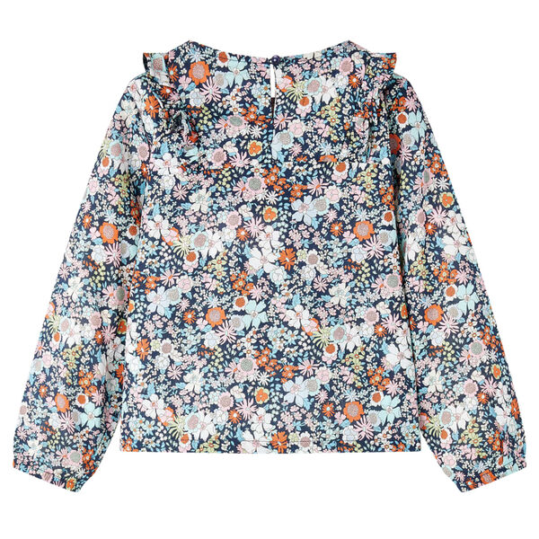 Kids' Shirt with Long Sleeves Dark Blue 128