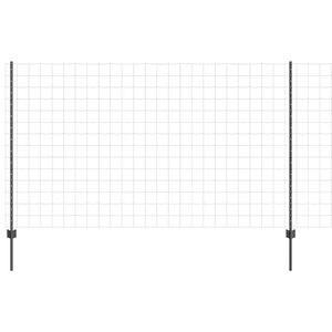 vidaXL Welded Wire Fence 10 x 1.4 m (W x H) PVC-Coated Steel Grey Mesh