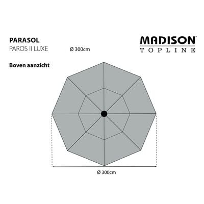 Madison Parasol Paros II Luxe 300 cm Golden Glow