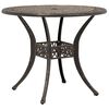 vidaXL Garden Dining Set 7 pcs Bronze 90 x 90 x 75 cm Cast Aluminium