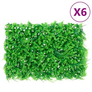 &nbsp;vidaXL Artificial Fern Leaf Fence&nbsp;6 pcs Green 40x60 cm
