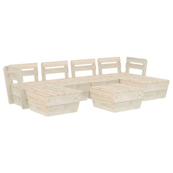 vidaXL 7 Piece Garden Pallet Lounge Set Impregnated Spruce Wood