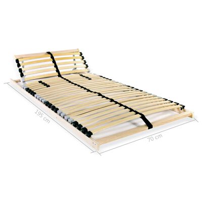 vidaXL Slatted Bed Base with 28 Slats 7 Zones 70x200 cm