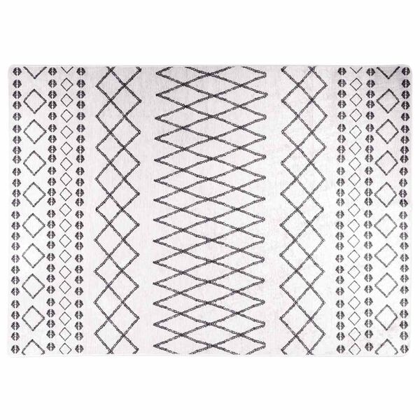vidaXL Rug Washable 120x180 cm Black and White
