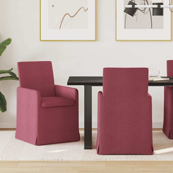 vidaXL Dining Chairs 2 pcs Wine red 57 x 67 x 95 cm Fabric