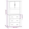 vidaXL Highboard Sonoma Oak Engineered Wood