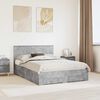 vidaXL Bed Frame Concrete Grey 150 x 200 cm Engineered Wood