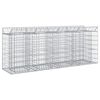 vidaXL Gabion Raised Bed 2 pcs Silver 200 x 50 x 80 cm