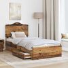 vidaXL Bed Frame with Headboard Old Wood 90 x 200 cm Engineered Wood
