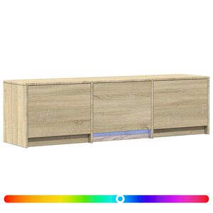vidaXL TV Cabinet with LED Sonoma Oak 140 x 34 x 40 cm Engineered Wood