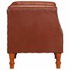 vidaXL Armchair Brown Real Leather