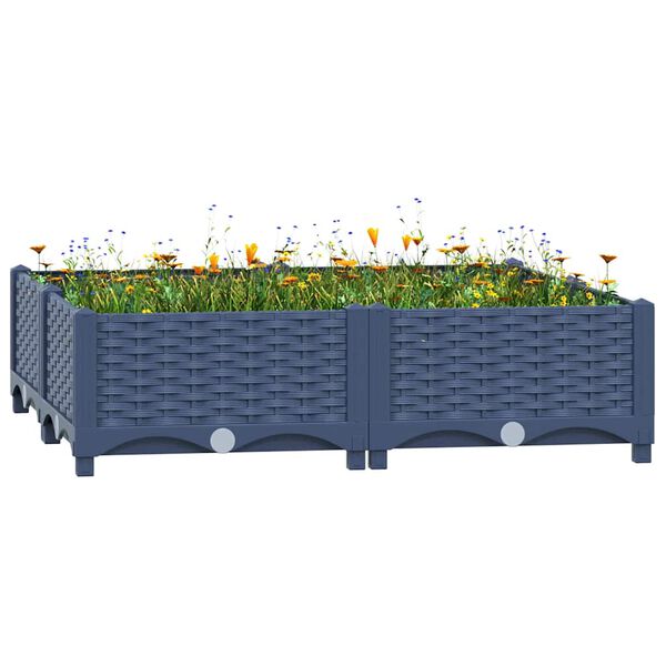 vidaXL Raised Bed 80x80x23 cm Polypropylene