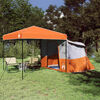 vidaXL Camping Tent Set Folding 2 pcs Orange Taffeta and Fabric