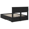 vidaXL Bed Frame with Headboard Black Oak 160 x 200 cm Engineered Wood