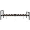 vidaXL Bed Frame without Mattress Black and White Metal 120x200 cm