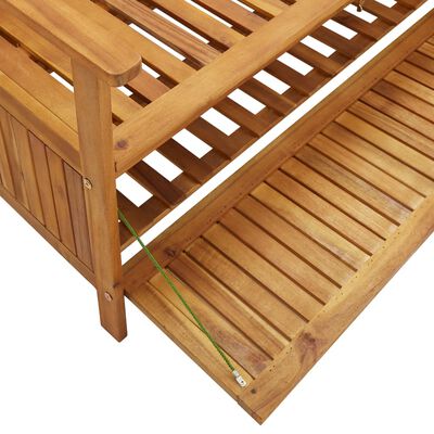 vidaXL Garden Storage Bench 170 cm Solid Acacia Wood