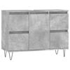 vidaXL Bathroom Cabinet Concrete Grey 80x33x60 cm Engineered Wood