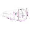 vidaXL Greenhouse with Steel Frame White 28 m&sup2; 14x2x2 m