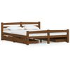 vidaXL Bed Frame without Mattress Honey Brown Solid Wood 160x200 cm (322079+2x321987)