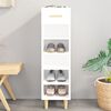 vidaXL Shoe Cabinet High Gloss White 30x35x105 cm Engineered Wood