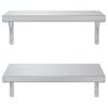 vidaXL Wall Shelves 2 pcs 50x30 cm Silver Stainless Steel