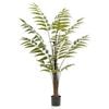 Emerald Artificial Leather Fern 150 cm in Pot Green