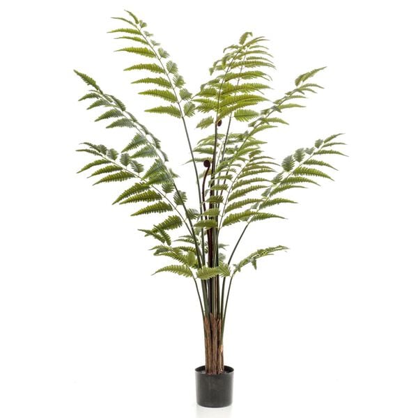 Emerald Artificial Leather Fern 150 cm in Pot Green