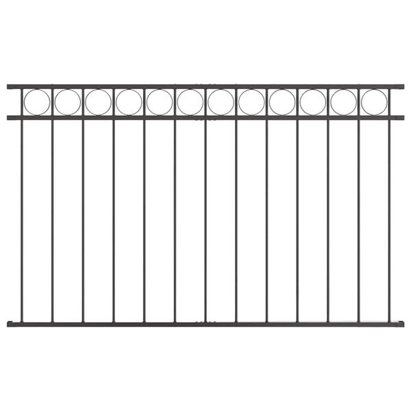 vidaXL Fence Element Assen Grey 170 x 100 cm Steel