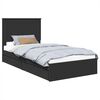 vidaXL Storage Bed with Drawer Black 100 x 200 cm Engineered Wood