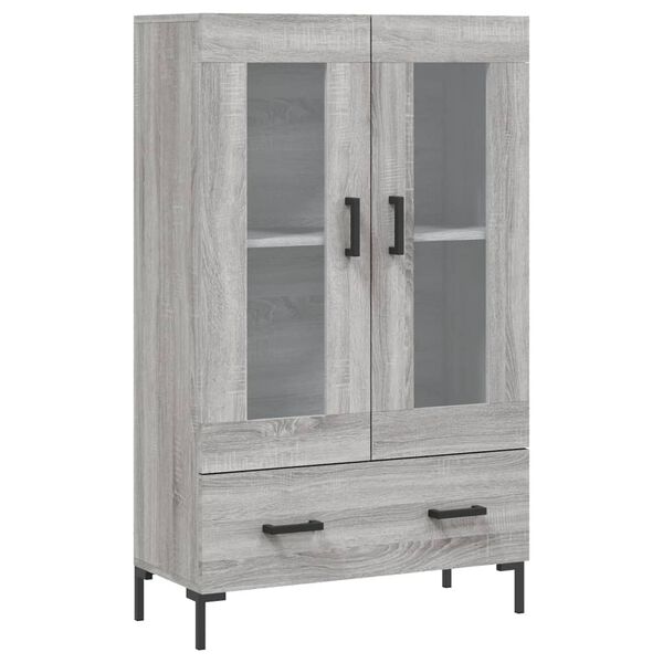 vidaXL Highboard Grey Sonoma 69.5x31x115 cm Engineered Wood